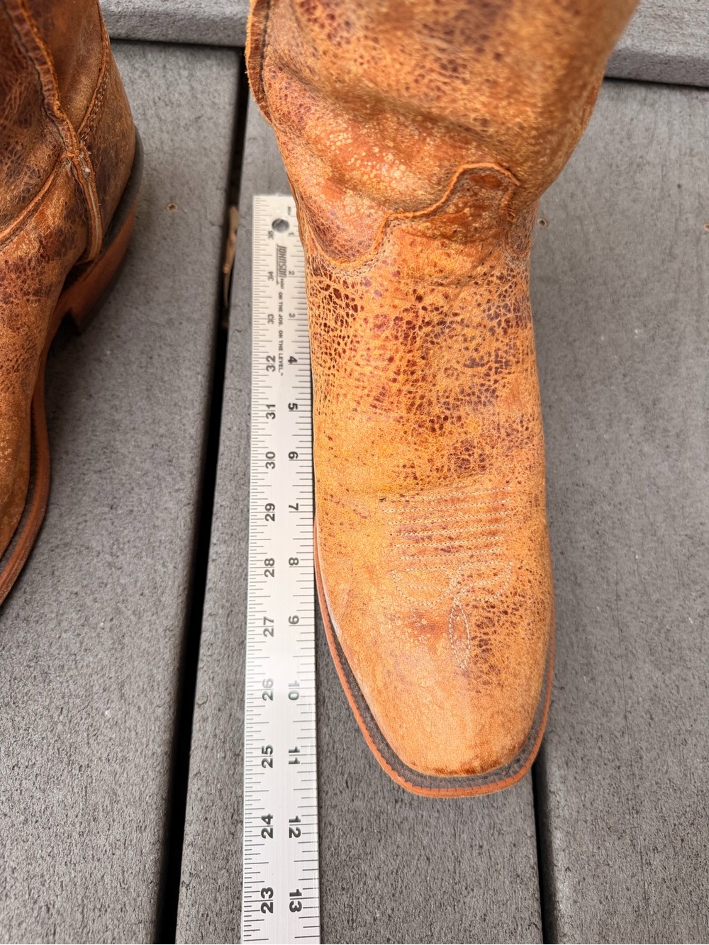 Men's Brown Leather Western Cowboy Boots size: 10.5 - Picture 8 of 10